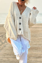 Load image into Gallery viewer, Loose Long Sleeve V-neck Pocket Knitted Cardigan
