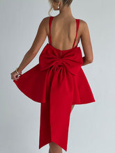 Load image into Gallery viewer, Pricess Square Neck Bow Mini Dress
