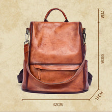 Load image into Gallery viewer, Leather Backpack for women Laptop Bag Large Capacity School Business Travel Daypack
