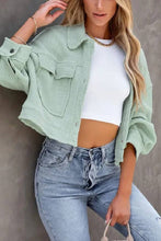 Load image into Gallery viewer, Classic Waffle Cardigan Short Top Jacket
