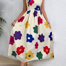 Load image into Gallery viewer, Straps Floral Print Midi Dress
