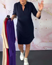Load image into Gallery viewer, Simple Short Sleeve Mini Dress
