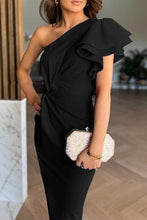 Load image into Gallery viewer, Sexy Ruffle Split Sid Midi Dress
