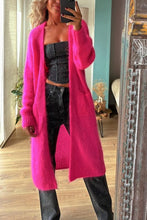 Load image into Gallery viewer, Bright Winter Day Knit Open Front Pocketed Mid-length Cardigan
