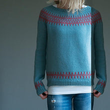 Load image into Gallery viewer, Color Block Long Sleeve Sweater

