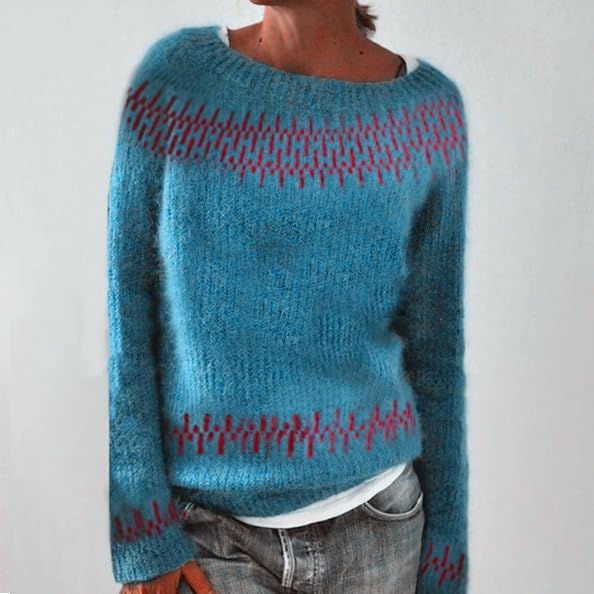 Color Block Long Sleeve Sweater
