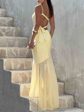 Load image into Gallery viewer, Sexy One Shoulder Patchwrok Sheer Maxi Dress
