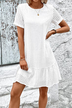 Load image into Gallery viewer, Casual Hollowed Out Short Sleeves Ruffled Mini Dress
