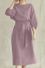 Load image into Gallery viewer, Casual Daily Roun Neck 3/4 Sleeves Midi Dress
