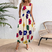 Load image into Gallery viewer, Straps Floral Print Midi Dress
