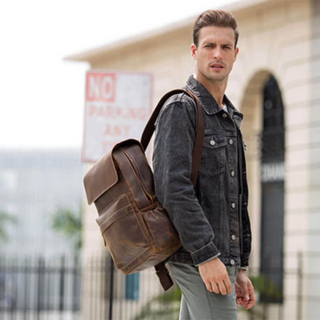 Genuine Vintage Leather Backpack