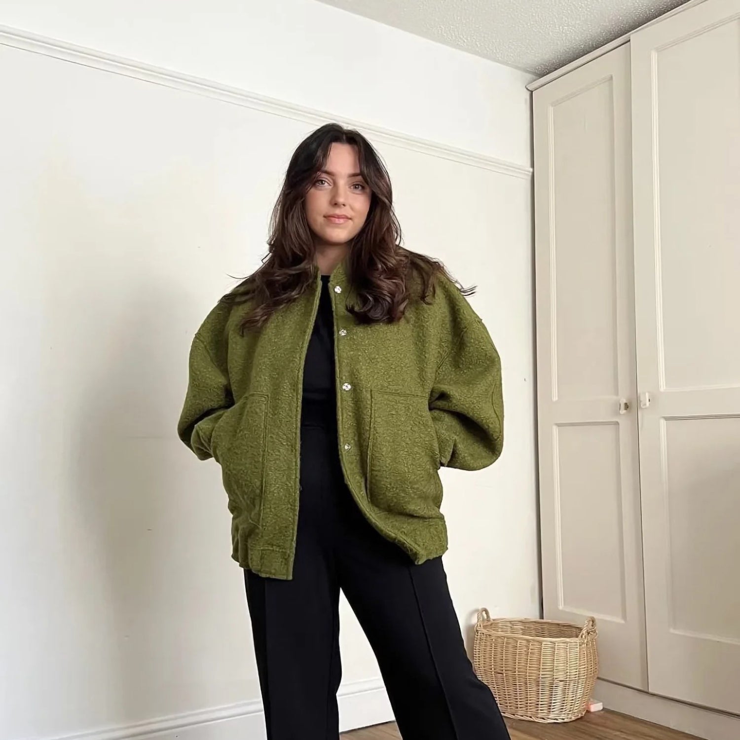 Oversize Stand Up Bomber Jacket