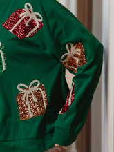 Load image into Gallery viewer, Sequin Gift Box Long Sleeve Sweatshirt
