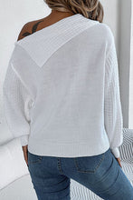 Load image into Gallery viewer, Casual One Shoulder Long Sleeve Knitted Sweater

