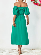 Load image into Gallery viewer, Loose Off-The-Shoulder Short Sleeves Midi Dress
