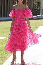 Load image into Gallery viewer, Sweet Elegant Mesh Off the Shoulder Midi Dress
