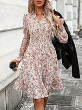 Load image into Gallery viewer, Floral Long Sleeves V-Neck Midi Dress
