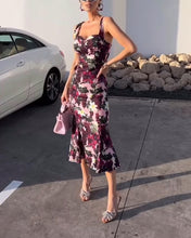 Load image into Gallery viewer, Sexy Flower Fishtail Midi Dress
