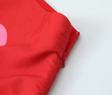 Load image into Gallery viewer, Red Floral Cut Out Midi Dress
