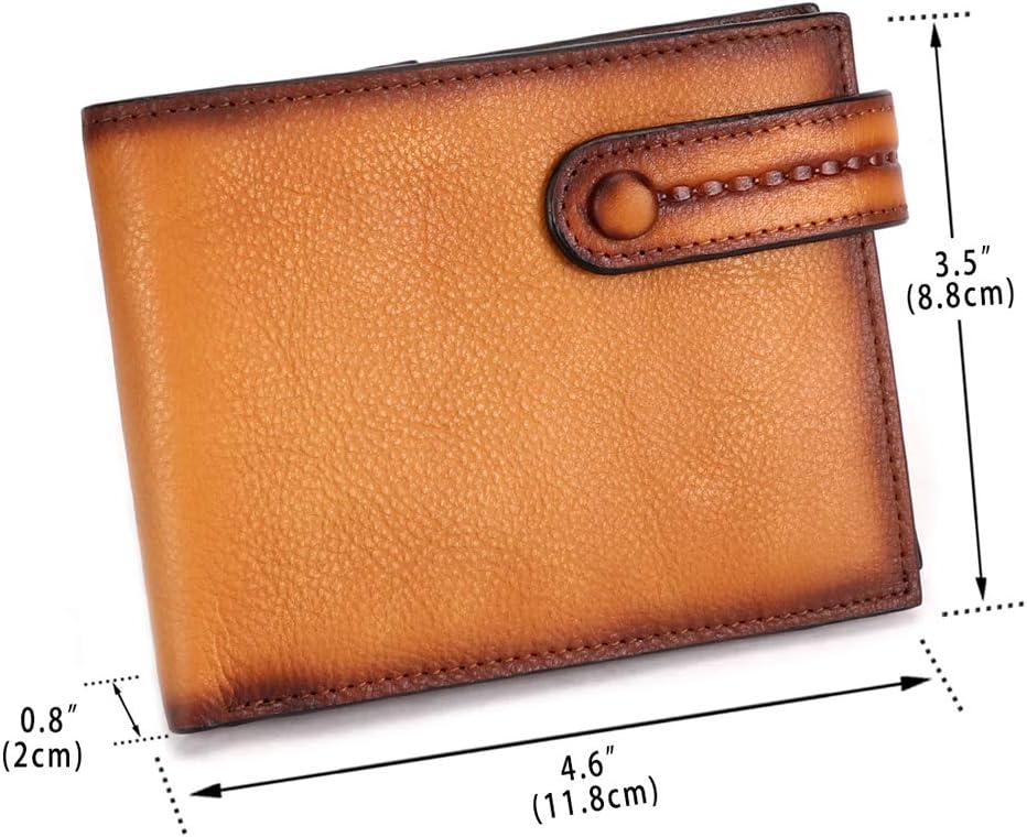 Bifold Wallet Money Clip Purse Mens Leather Slim Small Billfold Card Holder Purse