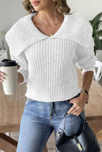 Load image into Gallery viewer, New Trend Design Lapel Sweater
