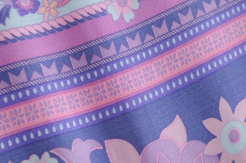 Boho Floral Print Long Sleeve Loose Maxi Dress