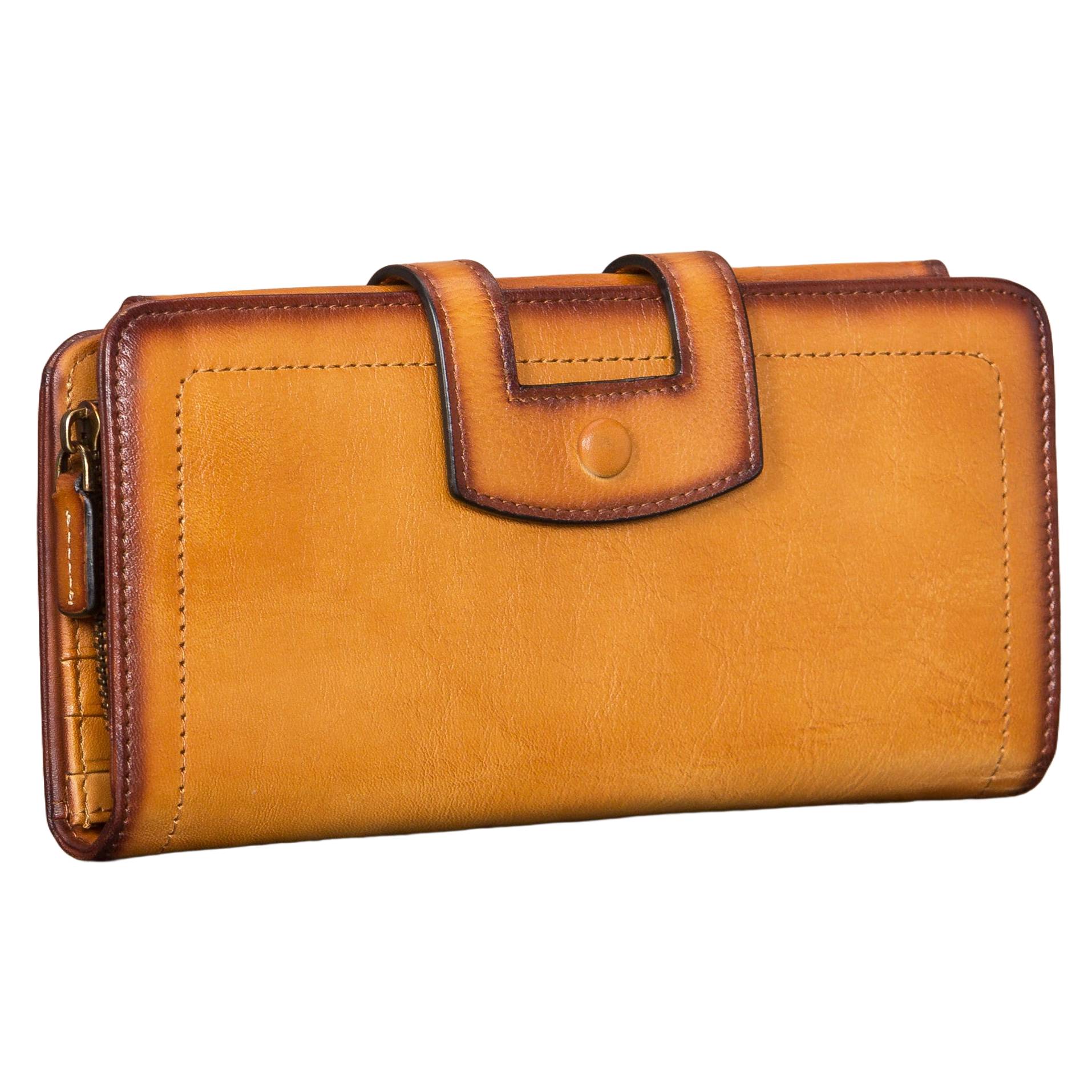 Retro Long Purse Clutch Card Holder Leather Wallet