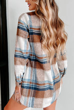 Load image into Gallery viewer, Plaid Lapel Multi-buttons Pockets Midi Jacket
