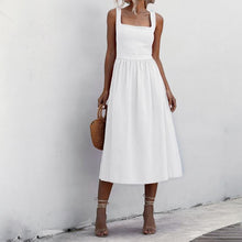 Load image into Gallery viewer, Simple Straps A-line Midi Dress
