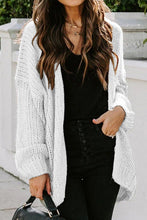 Load image into Gallery viewer, Simple Drop Shoulder Open Front Knit Oversized Sweater Cardigan
