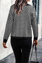 Load image into Gallery viewer, Long Sleeve V Neck Open Front Striped Knit Cardigan Sweaters
