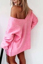 Load image into Gallery viewer, Classic Exposed Seam V Neck Slouchy Sweater
