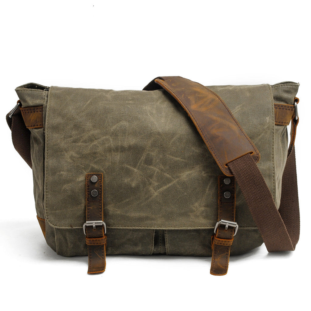Army Green Canvas Messenger Bag Shoulder Bag