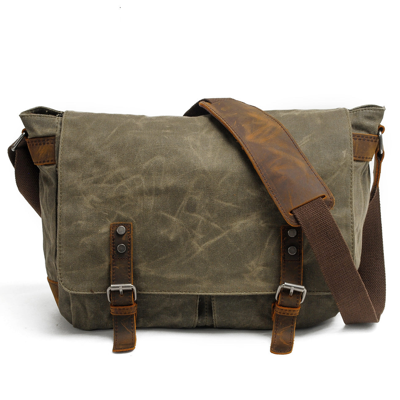 Army Green Canvas Messenger Bag Shoulder Bag