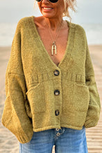 Load image into Gallery viewer, Loose Long Sleeve V-neck Pocket Knitted Cardigan
