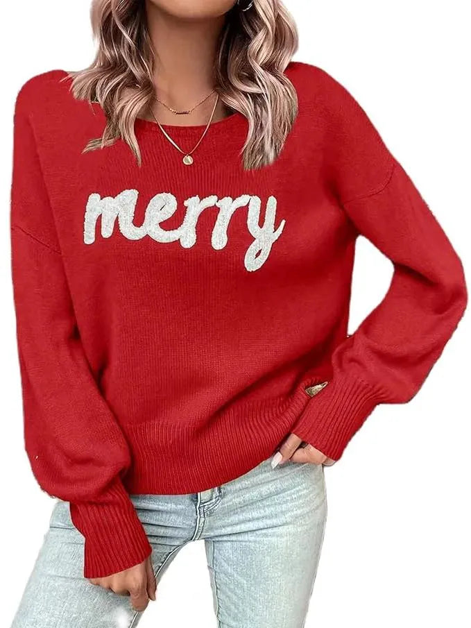 Christmas round Neck Long Sleeved Pullover Sweater