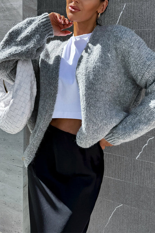 Casual Long Sleeve Knitted Cardigan