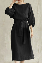 Load image into Gallery viewer, Casual Daily Roun Neck 3/4 Sleeves Midi Dress
