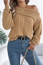 Load image into Gallery viewer, Casual One Shoulder Long Sleeve Knitted Sweater
