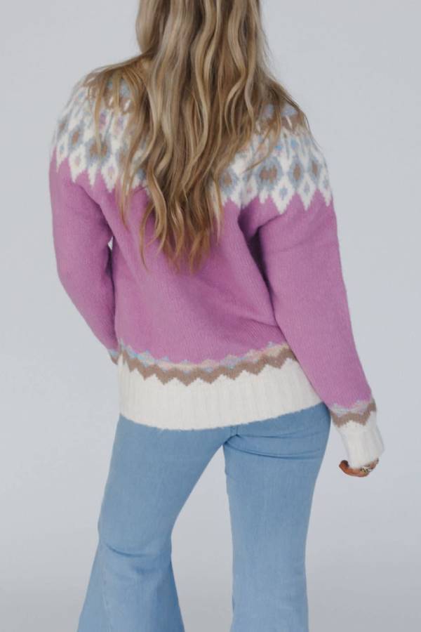 Christmas Thickened Round Neck Long Sleeve Knitted  Icelandic Sweater