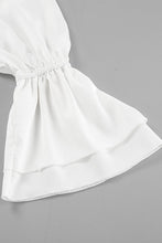 Load image into Gallery viewer, Elegant Lace Up Buckle Ribbon Collar Loose Mini Dress
