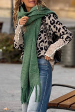 Load image into Gallery viewer, Elegant Leopard Lace Trimme Sweater
