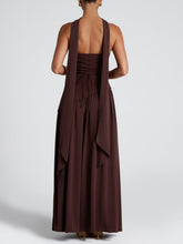 Load image into Gallery viewer, Chic Strapless Patchwork Split Side Maxi Party Dress
