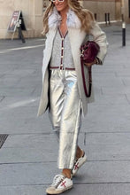 Load image into Gallery viewer, Grey Trimmed Long Sleeves Cardigan
