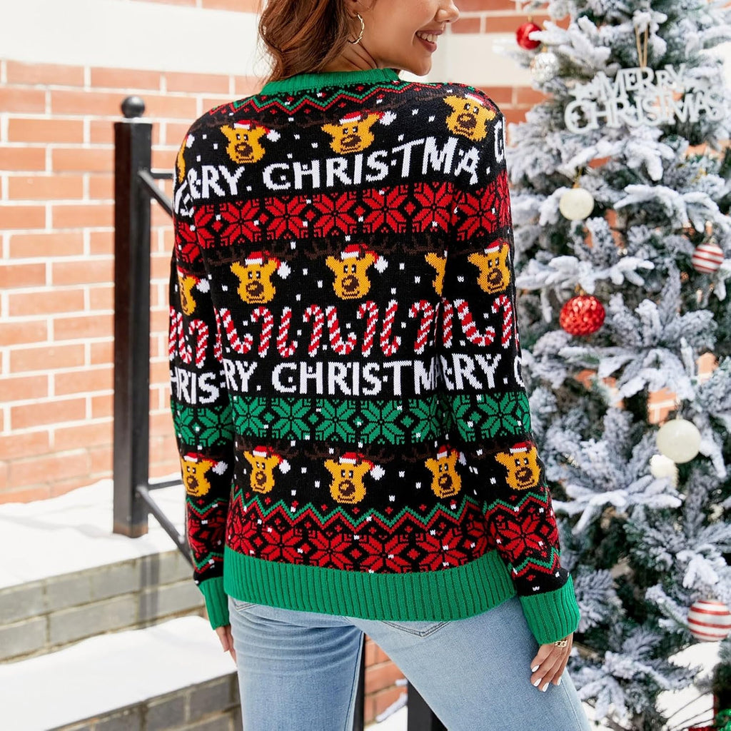 Black Elk Long Sleeve Ugly Sweater Christmas