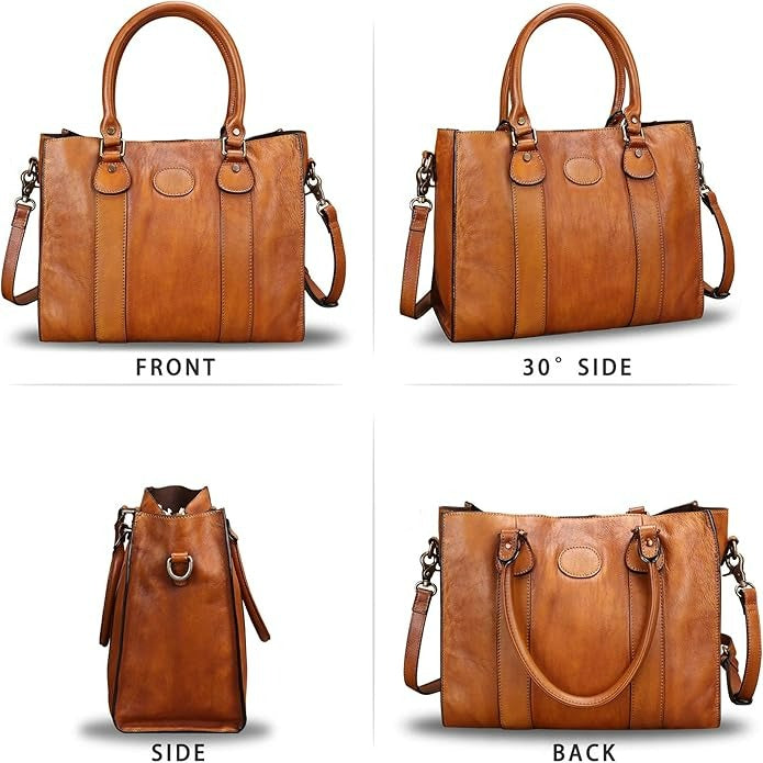 Leather Satchel Top Handle Shoulder Bag Crossbody Purse Handbag