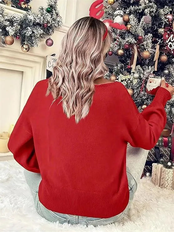 Christmas round Neck Long Sleeved Pullover Sweater
