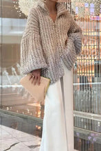 Load image into Gallery viewer, Loose Sequins Long Sleeves Zipper Cardigan
