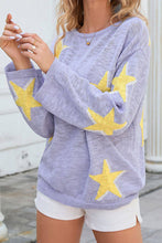 Load image into Gallery viewer, Loose Star Knitted Long Sleeve Sweater
