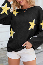 Load image into Gallery viewer, Loose Star Knitted Long Sleeve Sweater
